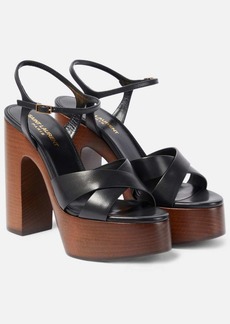 Saint Laurent Bianca 85 leather platform sandals