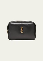 Saint Laurent Cassandre Medium YSL Cosmetic Pouch in Smooth Padded Leather