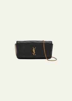 Saint Laurent Cassandre YSL Wallet on Chain in Quilted Smooth Leather