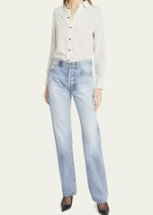 Saint Laurent Cassandre Straight-Leg Jeans