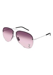 Saint Laurent Classic 59mm Gradient Navigator Sunglasses