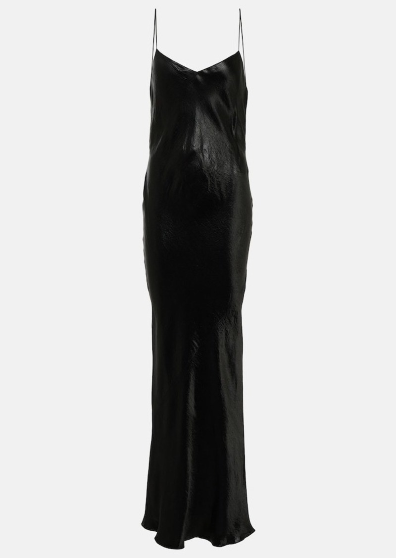 Saint Laurent V-neck satin gown