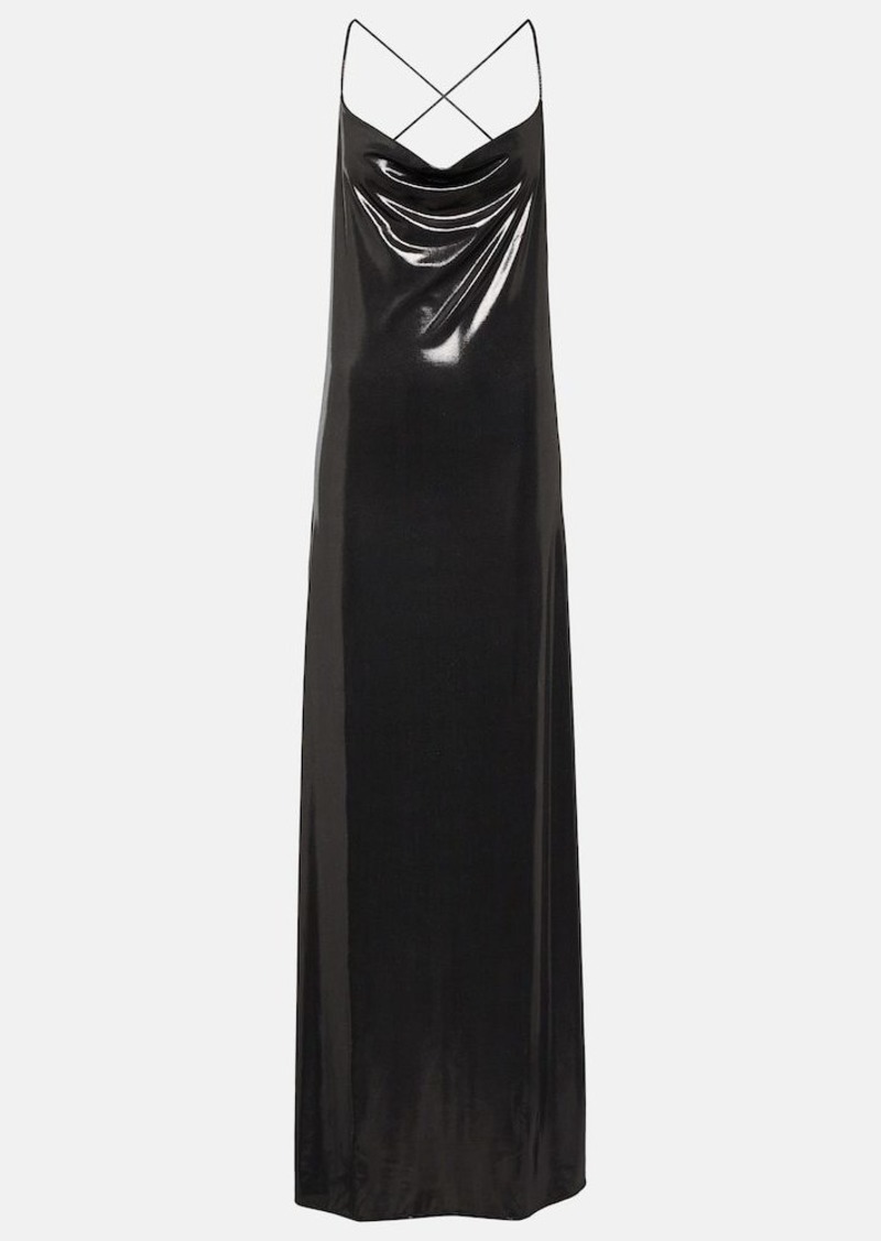 Saint Laurent Cowl neck maxi dress