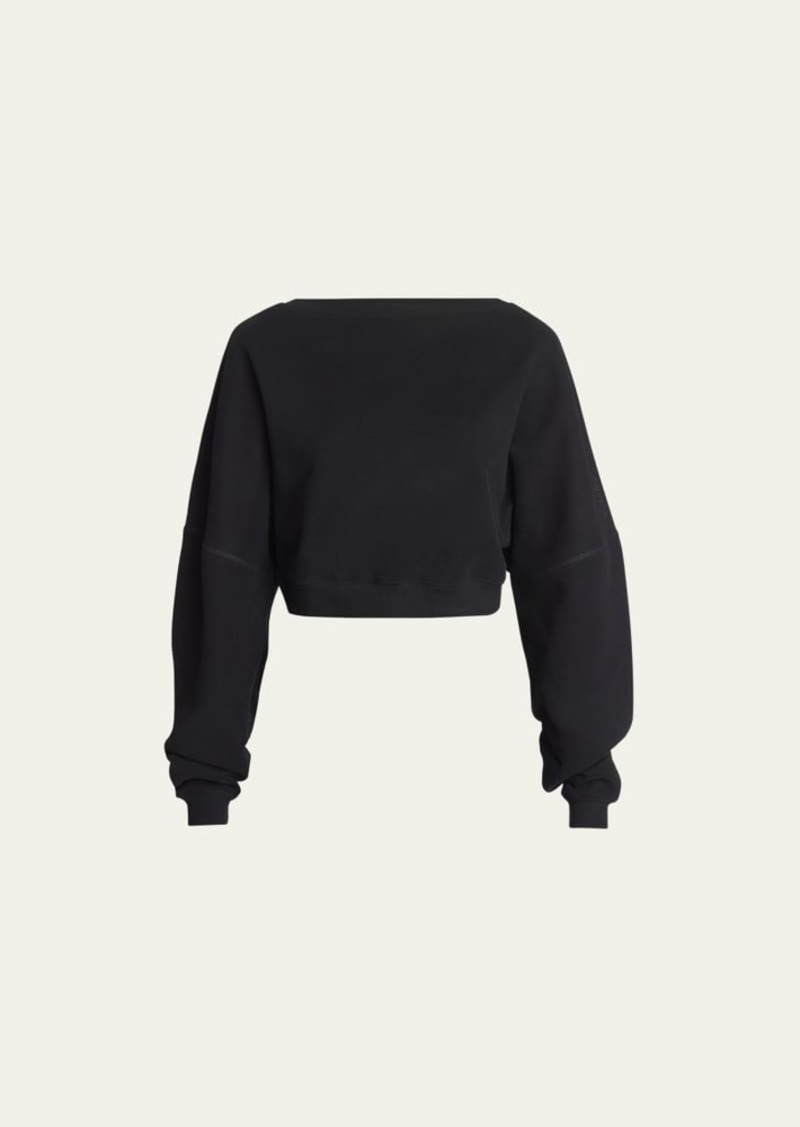 Saint Laurent Cropped Cotton Sweatshirt