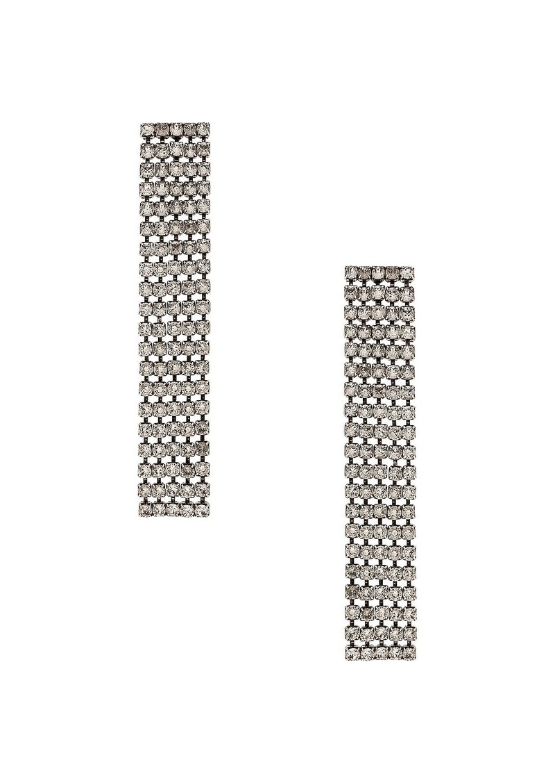 Saint Laurent Crystal Dangle Earrings