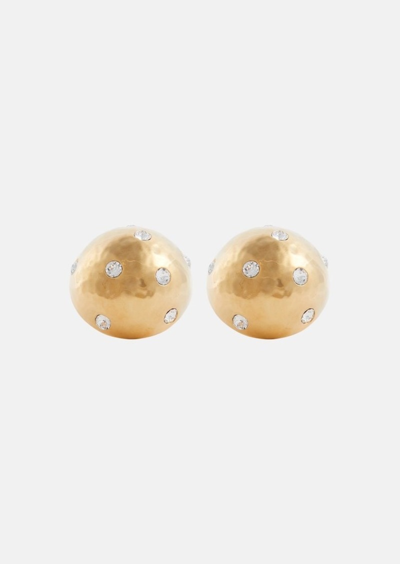 Saint Laurent Dome embellished clip-on earrings