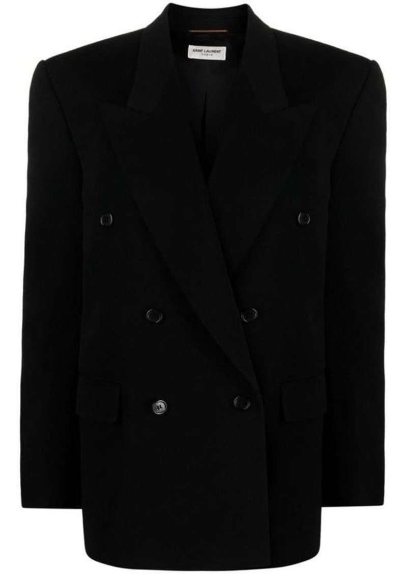 SAINT LAURENT Double-breasted wool jacket
