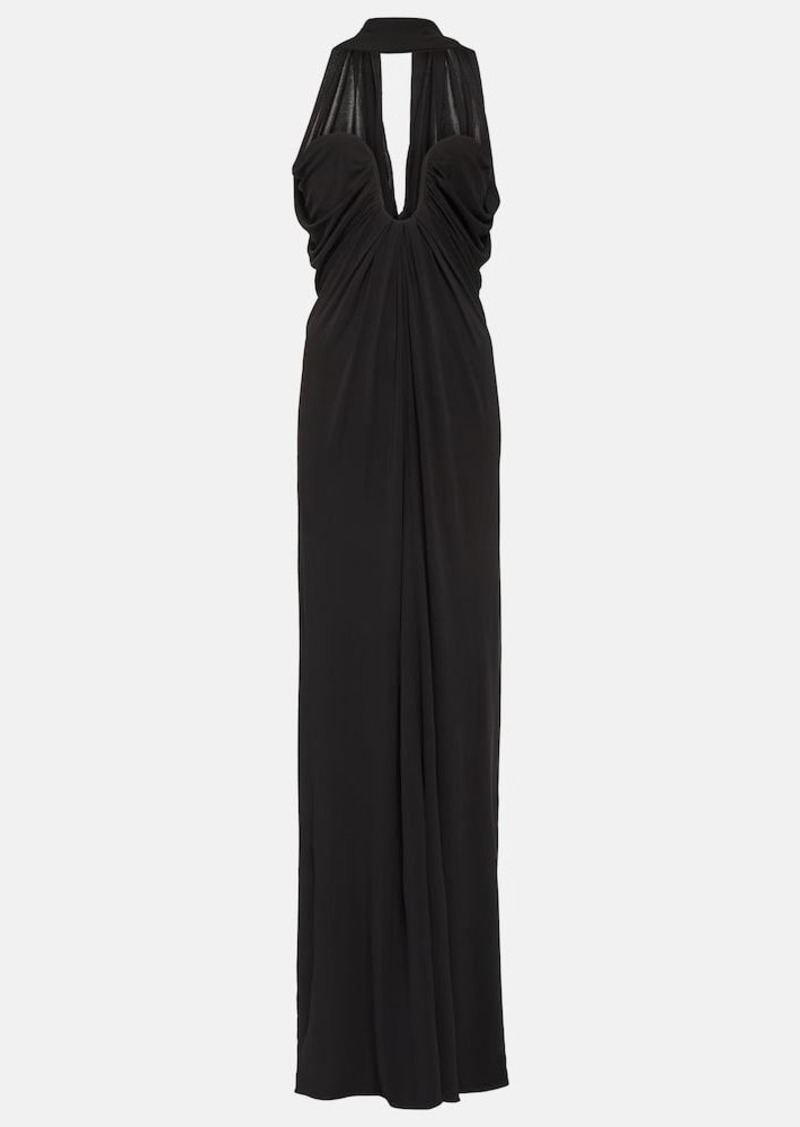 Saint Laurent Draped jersey gown