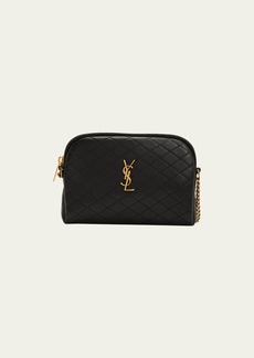 Saint Laurent Gaby Mini YSL Crossbody Bag in Quilted Leather