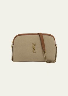Saint Laurent Gaby Mini YSL Crossbody Bag in Canvas & Leather