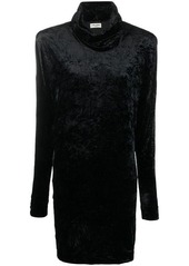 SAINT LAURENT High neck velvet sweater