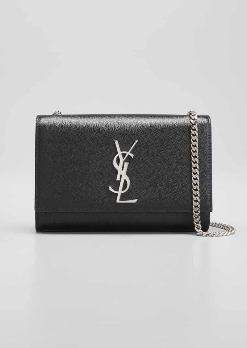 Saint Laurent Kate Small YSL Crossbody Bag in Grained Leather