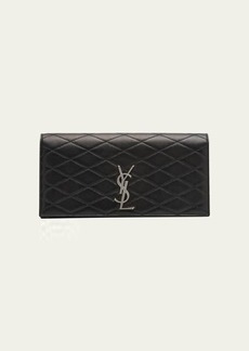Saint Laurent Kate YSL Clutch in Quilted Smooth Leather