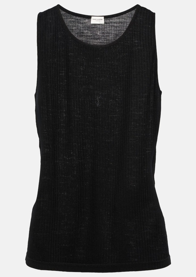 Saint Laurent Knitted wool tank top