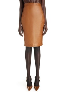 Saint Laurent Lambskin Leather Skirt