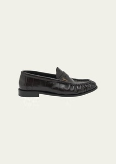 Saint Laurent Le Leather YSL Penny Loafers