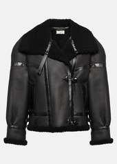 Saint Laurent Leather and shearling jacket