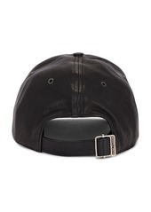 Saint Laurent Leather Cap With Small Visor