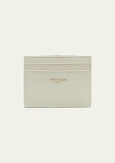 Saint Laurent Card Case in Snake-Embossed Leather