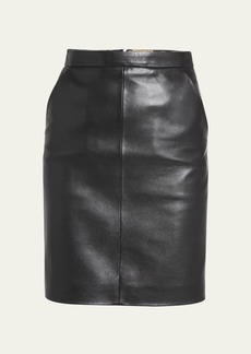 Saint Laurent Leather Pencil Skirt