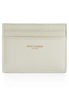 Saint Laurent Lizard Embossed Leather Card Case