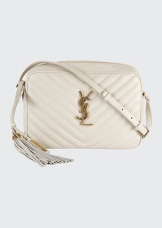 Saint Laurent Lou Medium YSL Camera Bag with Tassel in Quilted Leather