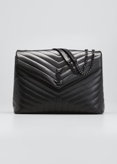 Saint Laurent Loulou Large YSL Shoulder Bag in Quilted Leather