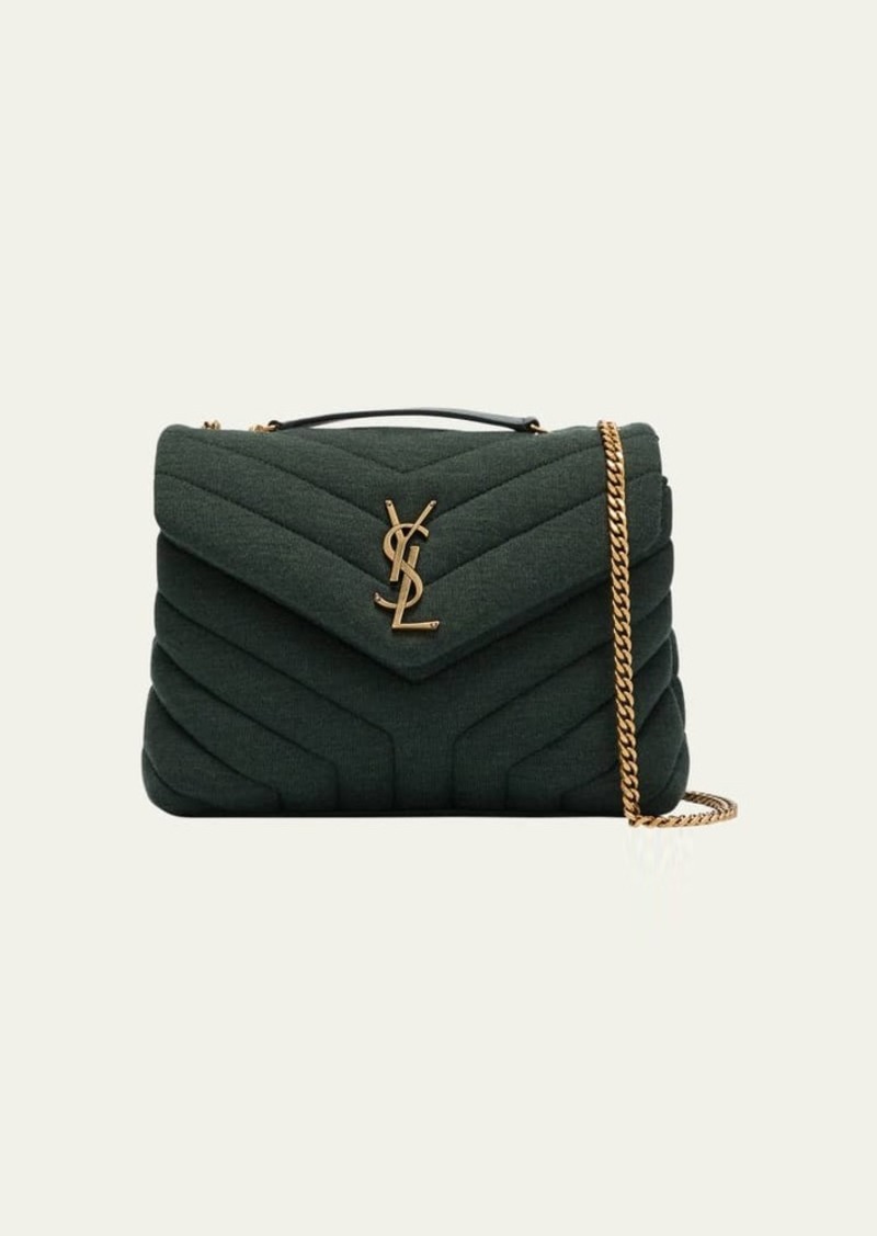 Saint Laurent Loulou Small YSL Shoulder Bag in Quilted Wool