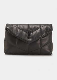 Saint Laurent Lou Puffer YSL Pouch in Quilted Leather