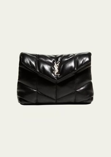 Saint Laurent Lou Puffer YSL Pouch in Quilted Leather