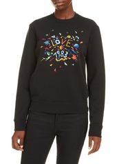 Saint Laurent Love 1983 Embroidered Sweatshirt