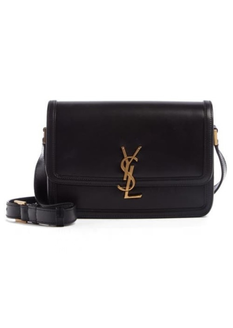 Saint Laurent Puffer Small Ysl-logo Padded Leather Shoulder Bag In Miel  Dark