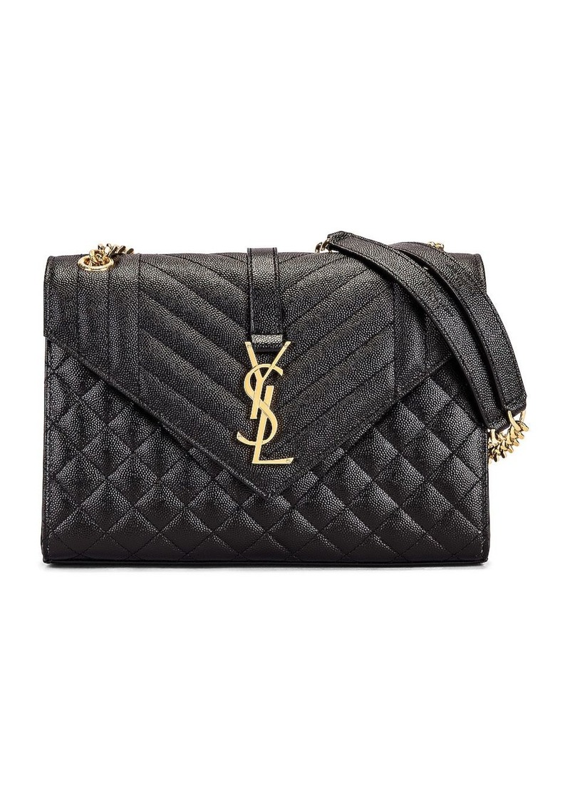 Saint Laurent Medium Tri-Quilt Envelope Chain Bag