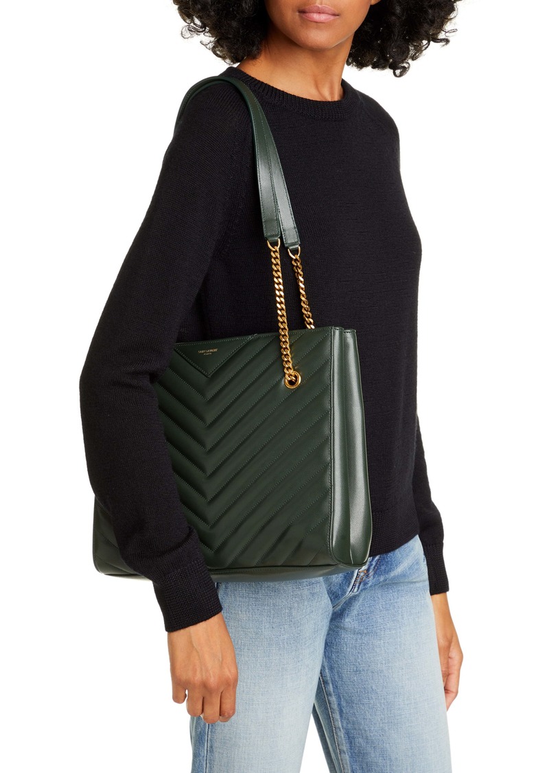 saint laurent tribeca quilted tote bag