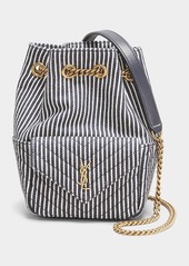 Saint Laurent Joe Mini YSL Bucket Bag in Denim