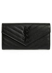 Saint Laurent Monogram Quilted Leather Wallet