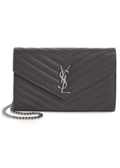 saint laurent monogram quilted leather wallet