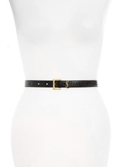 Saint Laurent Monogram Skinny Patent Leather Belt