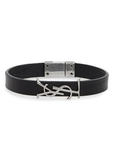 Saint Laurent Opyum YSL Leather Bracelet