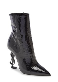 Saint Laurent Opyum YSL Pointed Toe Bootie in Nero at Nordstrom