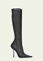 Saint Laurent Oxalis Net Buckle Stiletto Boots