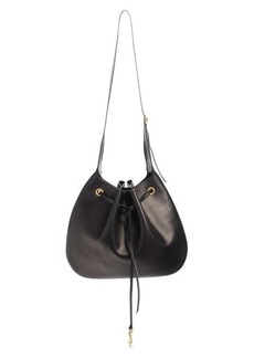 Saint Laurent Paris VII Flat Leather Hobo Bag
