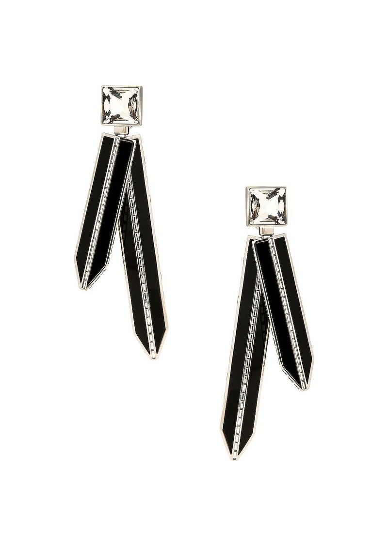 Saint Laurent Pear Rhinestone Earrings