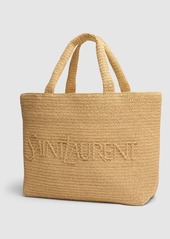 Saint Laurent Raffia Blend Tote Bag