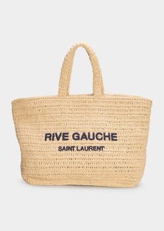 Saint Laurent Rive Gauche Tote Bag in Raffia