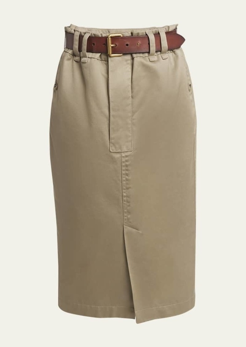 Saint Laurent Saharan Cargo Midi Skirt