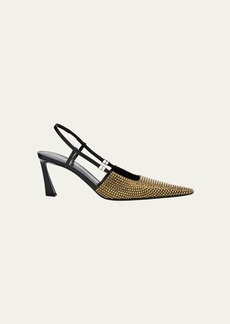 Saint Laurent Shimmer Strass Slingback Pumps