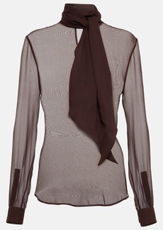 Saint Laurent Silk crêpe muslin blouse