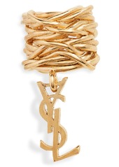 Saint Laurent Single Logo Ear Cuff in Gold at Nordstrom