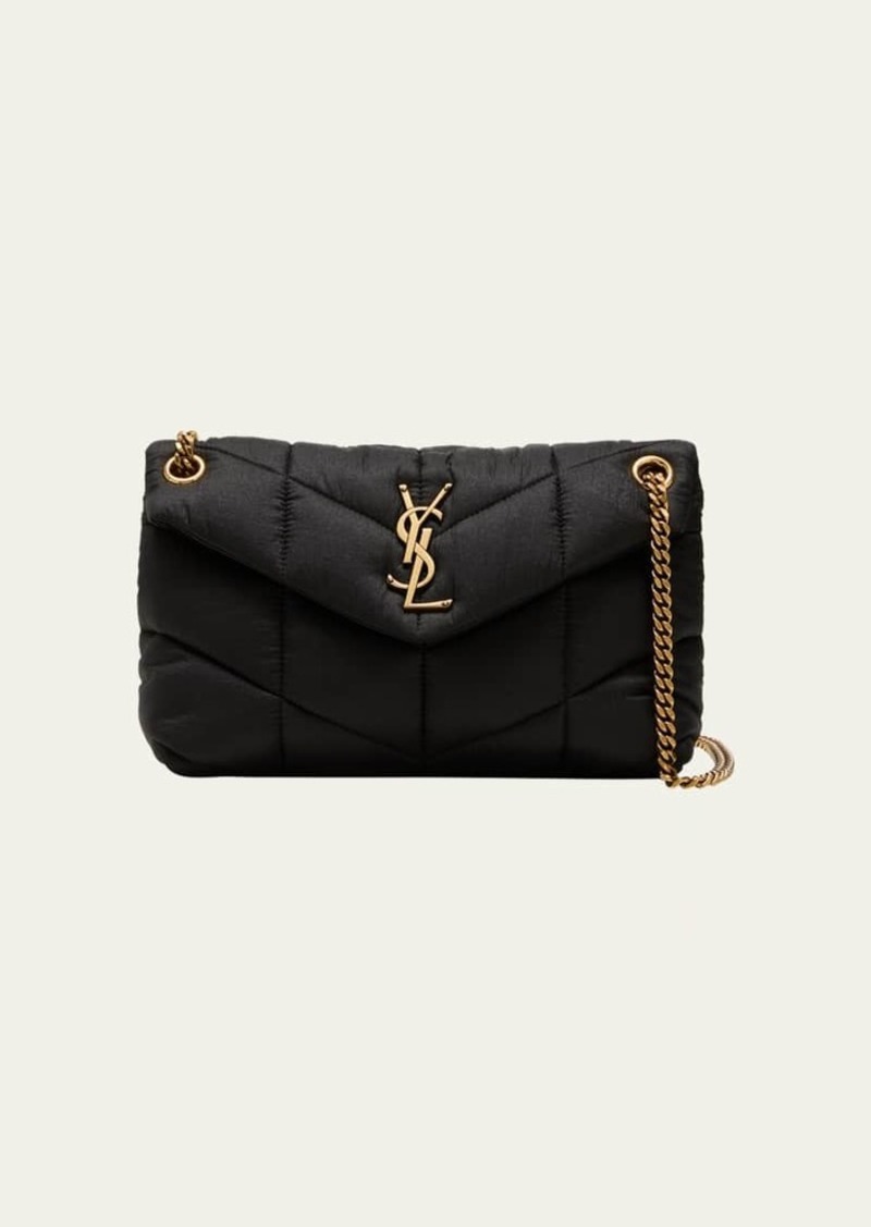 Saint Laurent Lou Puffer Small YSL Shoulder Bag in Quilted Nylon